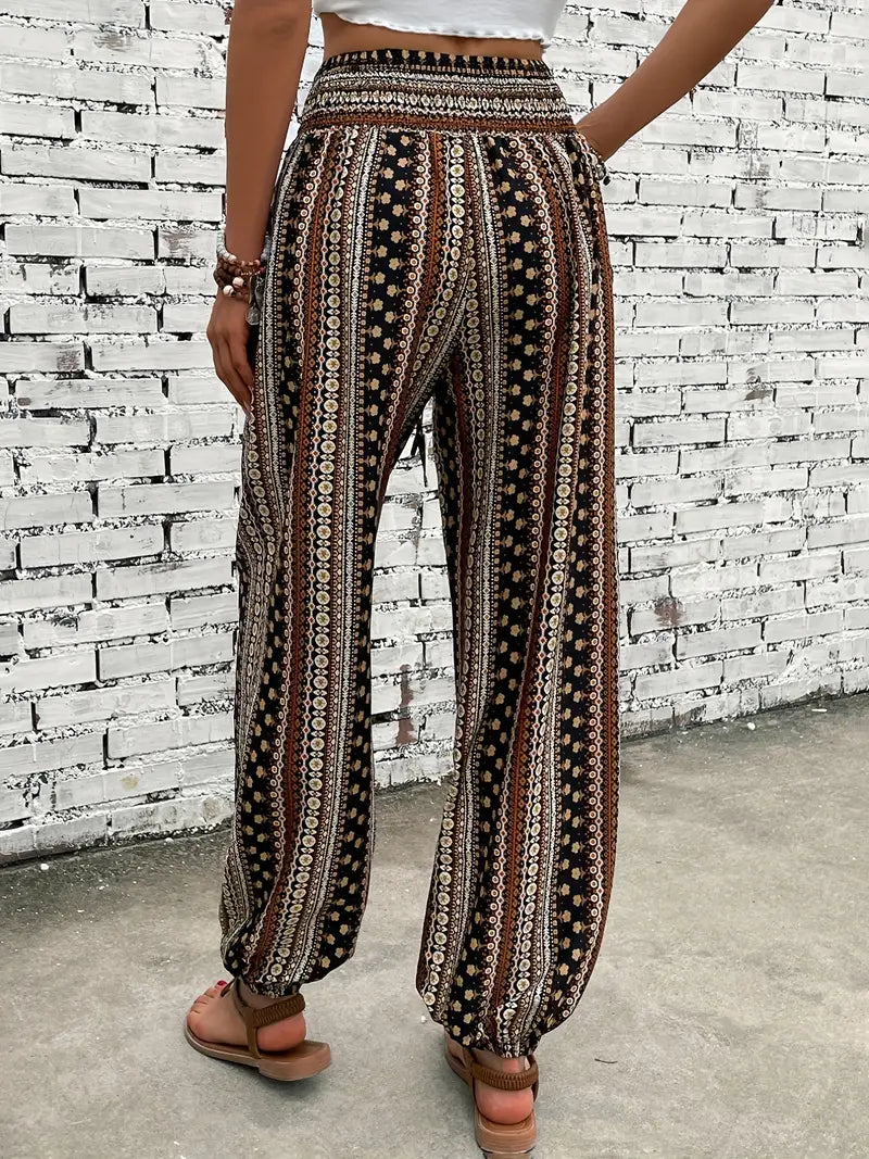 Ethnic Graphic Print Pants