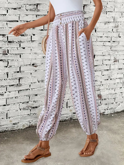 Ethnic Graphic Print Pants